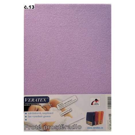 veratex Froté prostěradlo 90x200/40cm (č.13-fialkové)