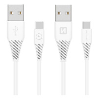 Kabel SWISSTEN 71504402 USB/USB-C 3.1 1,5m White (delší konektor 9mm)