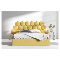 Eka Čalouněná postel Lucy 3 - 160x200 cm Barva látky Trinity: (2318) Žlutá, Úložný prostor: Bez 