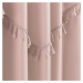 Růžový závěs ASTORIA se střapci na vázací pásce 140 x 260 cm