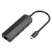 Vention Type-C (USB-C) to 3x USB 3.0 / RJ45 / Micro-B HUB 0.15M Black ABS Type