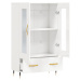 vidaXL Skříň highboard lesklá bílá 69,5 x 31 x 115 cm kompozitní dřevo