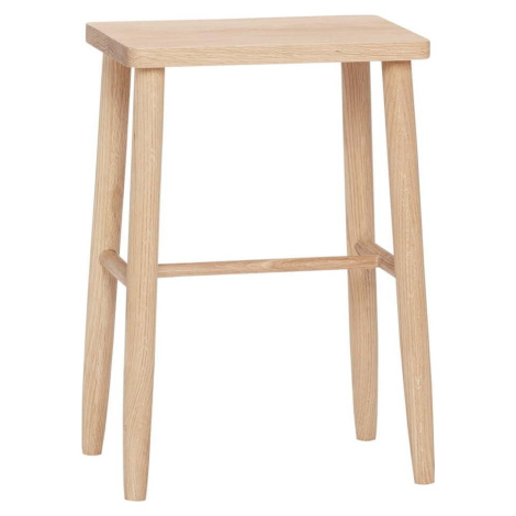 Barová stolička z dubového dřeva v přírodní barvě (výška sedáku 52 cm) Folk – Hübsch