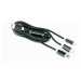 GEMBIRD Kabel USB A Male/Micro B + Type-C + Lightning, 1m, opletený, černý, blister