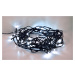Solight LED venkovní vánoční řetěz, 100 LED, 10m, přívod 3m, 8 funkcí, časovač, IP44, studená bí