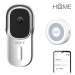 iGET HOME Doorbell DS1 White + Chime CHS1 White - set videozvonku a reproduktoru, FullHD video s