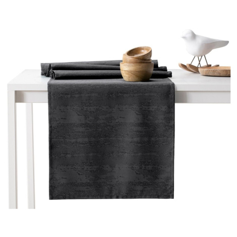 Sada ubrusu a běhounu na stůl AmeliaHome VESTA 115x250+35x250 cm grafitová