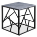 HALMAR Odkládací stolek UNIVERSE 2 55 cm šedý/černý