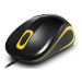 Crono CM643Y - optická myš, USB, černá + žlutá