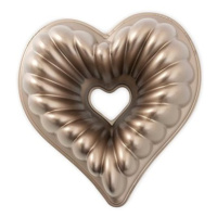 NORDIC WARE Forma na bábovku HEART karamelová