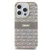 Zadní kryt DKNY PC/TPU Repeat Pattern Tonal Stripe Magsafe pro Apple iPhone 15 Pro, béžová