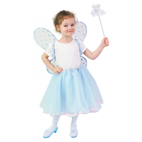 Dětský kostým tutu sukně modrá víla se svítícími křídly e-obal