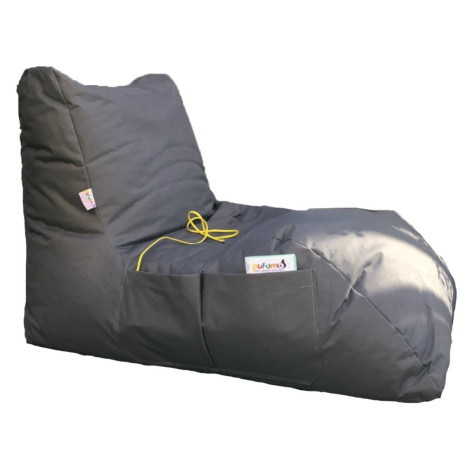 Hanah Home Sedací vak ve tvaru lenošky Daybed šedý