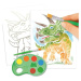 Omalovánka | Colour me up paper Dino World, S vodovkami a štětcem