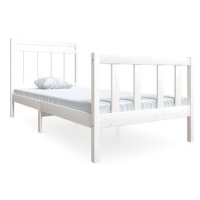 Rám postele bílý masivní dřevo 100 × 200 cm, 3100710