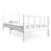Rám postele bílý masivní dřevo 100 × 200 cm, 3100710