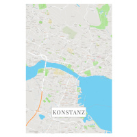 Mapa Konstanz color, (26.7 x 40 cm)