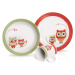 3dílný dětský porcelánový jídelní set Orion Owl