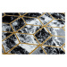 Dywany Łuszczów Kusový koberec Gloss 409A 82 3D cubes black/gold/grey - 80x150 cm