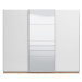 Třídveřová posuvná skříň se zrcadlem auri 270 - dub artisan/bílá