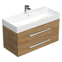 Koupelnová skříňka s umyvadlem SAT Cube Way 100x47,5x46 cm dub Hickory CUBE461002DHSAT