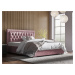 Eka Čalouněná postel Mona 90x200 cm Barva látky Trinity: (2310) Růžová, Úložný prostor: S dřevěn
