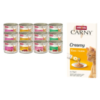 Animonda Carny krmivo + 6 x 15 g Adult Creamy snack zdarma - drůbež a hovězí (4 druhy) (12 x 200