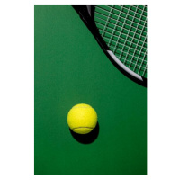 Fotografie Top view tennis ball with racket, Zoe Pavel / 500px, (26.7 x 40 cm)