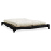 Dvoulůžková postel z borovicového dřeva s matrací a tatami Karup Design Elan Comfort Mat Black/N