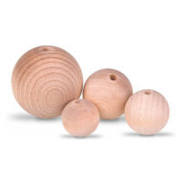 Dřevěné kulaté korálky - přírodní 50 kusů - 20 mm