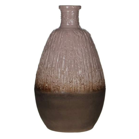 Keramická váza drápaná hnědá 38cm
