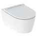 Geberit ONE - Závěsné WC se sedátkem SoftClose, TurboFlush, matná bílá/lesklý chrom 500.202.JT.1