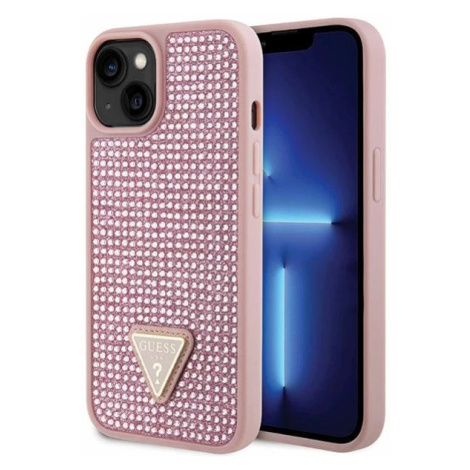 Kryt Guess iPhone 14 Plus 6.7" pink hardcase Rhinestone Triangle (GUHCP14MHDGTPP)