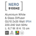 NOVA LUCE venkovní nástěnné svítidlo NERO hliník bílé skleněný difuzor GU10 2x7W 220-240V IP54 b