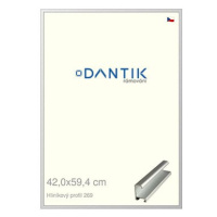 DANTIK rámeček 42 × 59,4, ALU profil 7269 Stříbrný matný plexi čiré