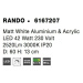 NOVA LUCE stropní svítidlo RANDO matný bílý hliník a akryl LED 42W 230V 3000K IP20 6167207