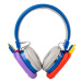 Oxe Bluetooth bezdrátová dětská sluchátka Pop It, jednorožec, modrá
