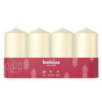 BOLSIUS Pillar Soft Pearl 4 ks, 534 g