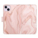 iSaprio flip pouzdro RoseGold Marble pro iPhone 14 Plus