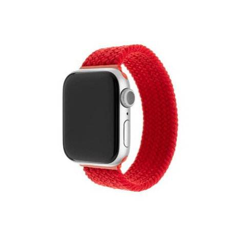 FIXED Elastic Nylon Strap pro Apple Watch 42/44mm velikost S červený