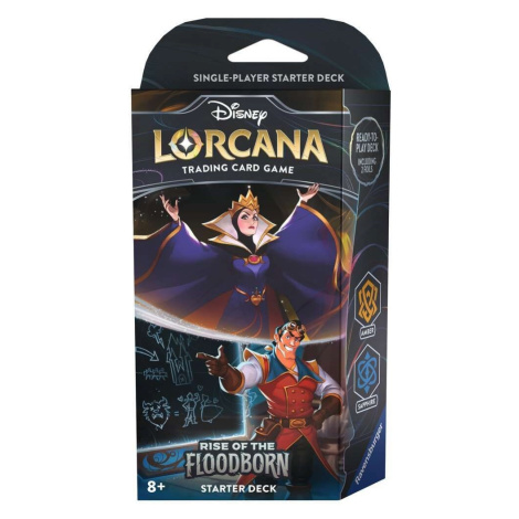Disney Lorcana: Rise of the Floodborn Amber / Sapphire Starter Deck RAVENSBURGER