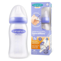 Lansinoh skleněná kojenecká láhev s NaturalWave TM savičkou 240ml