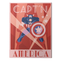 Obraz na plátně Marvel - Captain America, (30 x 40 cm)