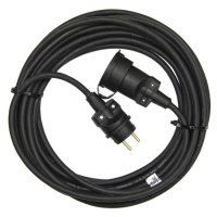 Venkovní prodlužovací kabel 30 m / 1 zásuvka / černý / guma / 230 V / 1,5 mm2