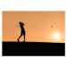 Umělecká fotografie Golf player hitting the perfect pitch at sunset, Jasmin Merdan, (40 x 30 cm)