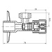 Aqualine MULTITURN rohový ventil 1/2"x3/8", pár, chrom