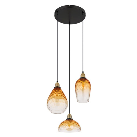 Globo 15786-3H1 - Lustr na lanku SALVY 3xE27/60W/230V pr. 46 cm oranžová 15786-3H1
