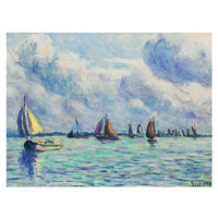 Obrazová reprodukce Boats On The Meuse At Rotterdam, Maximilien Luce, 40 × 30 cm