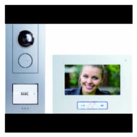 Kabelový domovní video telefon m-e modern-electronics VISTUS VD ALU-6710 S 41174, stříbrná