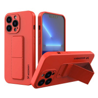 Wozinsky Kickstand Case silikonové pouzdro se stojánkem iPhone 13 červené